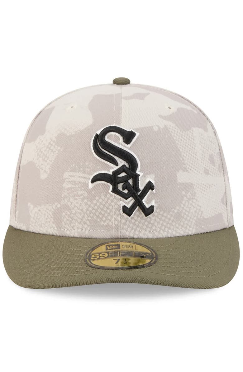 New Era Men's New Era Light Beige/Olive Chicago White Sox 2025 Armed Forces Day 59FIFTY Fitted Hat, Alternate, color, Light Beige