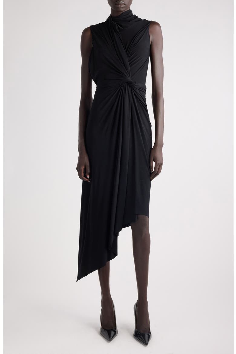 jersey knit asymmetrical draped maxi dress Women's Scarlett Asymmetric Draped Jersey Maxi Dress S/M/L/XL/Customize Red/Steel Blue MEAN BLVD, Red / S