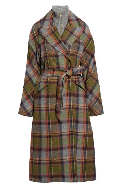 Frattini Plaid Dickey Coat