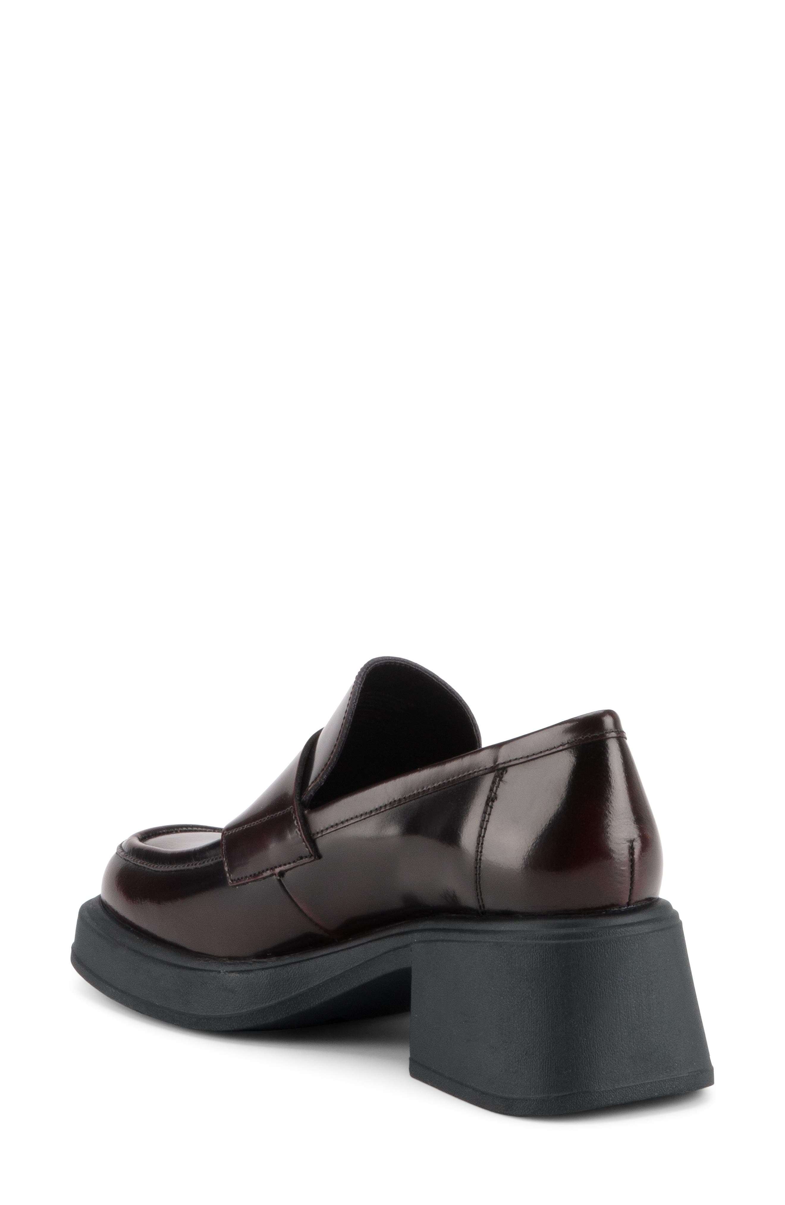 Dorah Block Heel Platform Loafer, Alternate, color, DARK BORDO