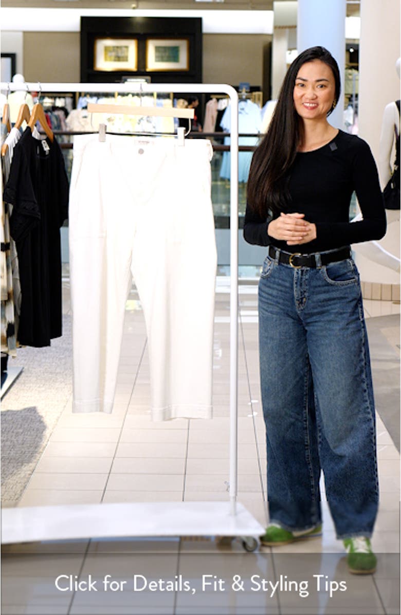 Stride Patch Pocket Crop Wide Leg Jeans, sales video thumbnail