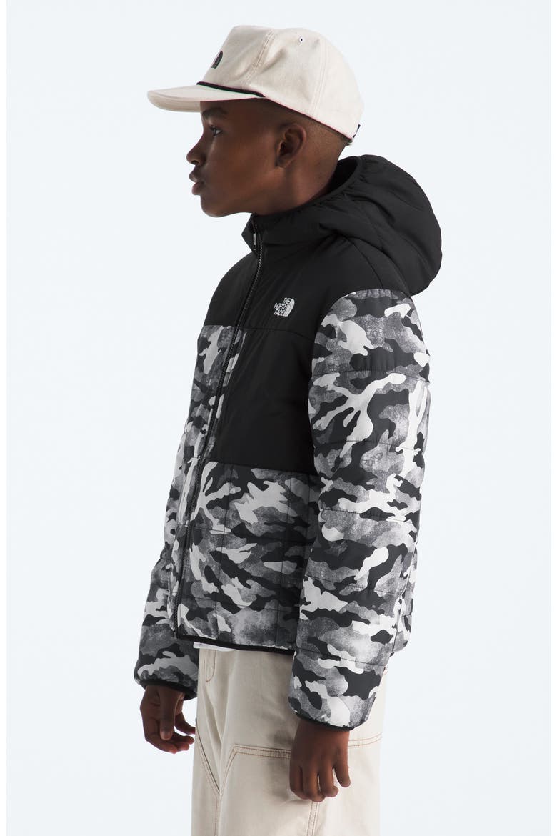 Kids' Shasta Water Repellent Reversible Hooded Jacket, Alternate, color, SMOKED PEARL TNF CAMO SMALL