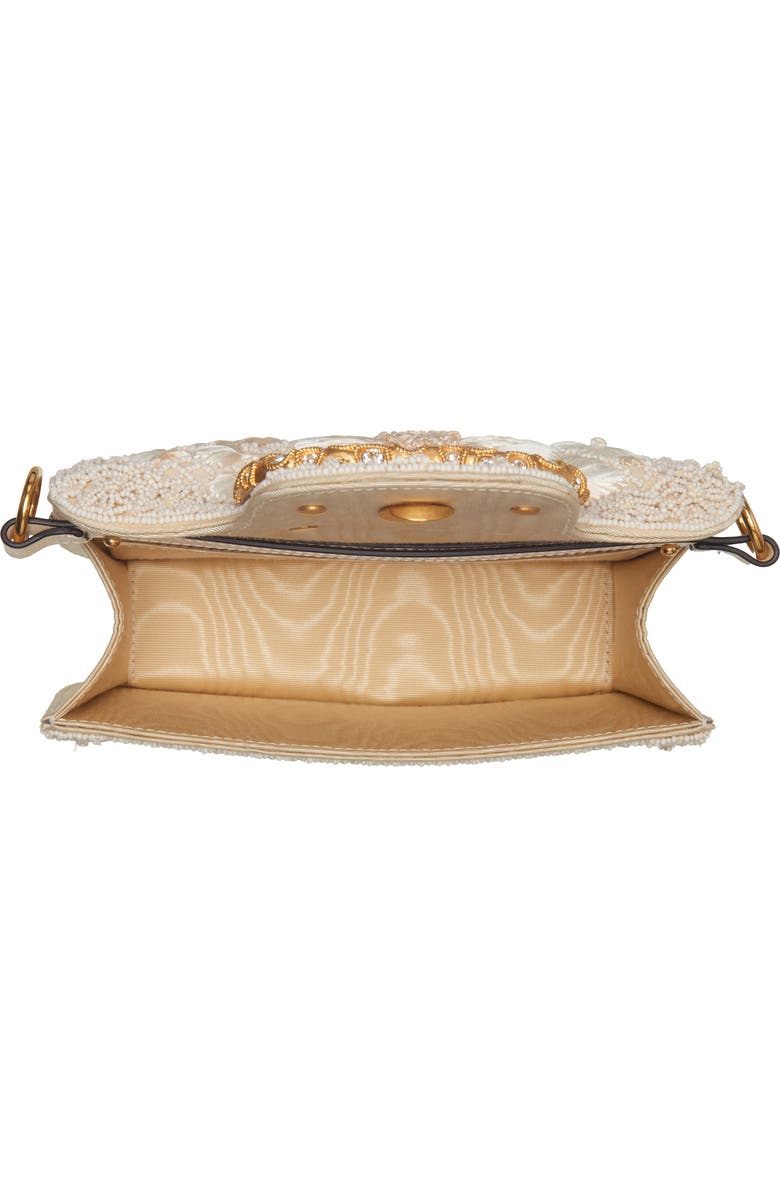 Valentino Garavani Locò Small Jewel Logo Embroidered Shoulder Bag, Alternate, color, White/ Cream