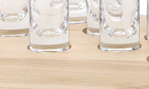 Lsa Set Of 12 Shot Glass & Palette Board Set In White