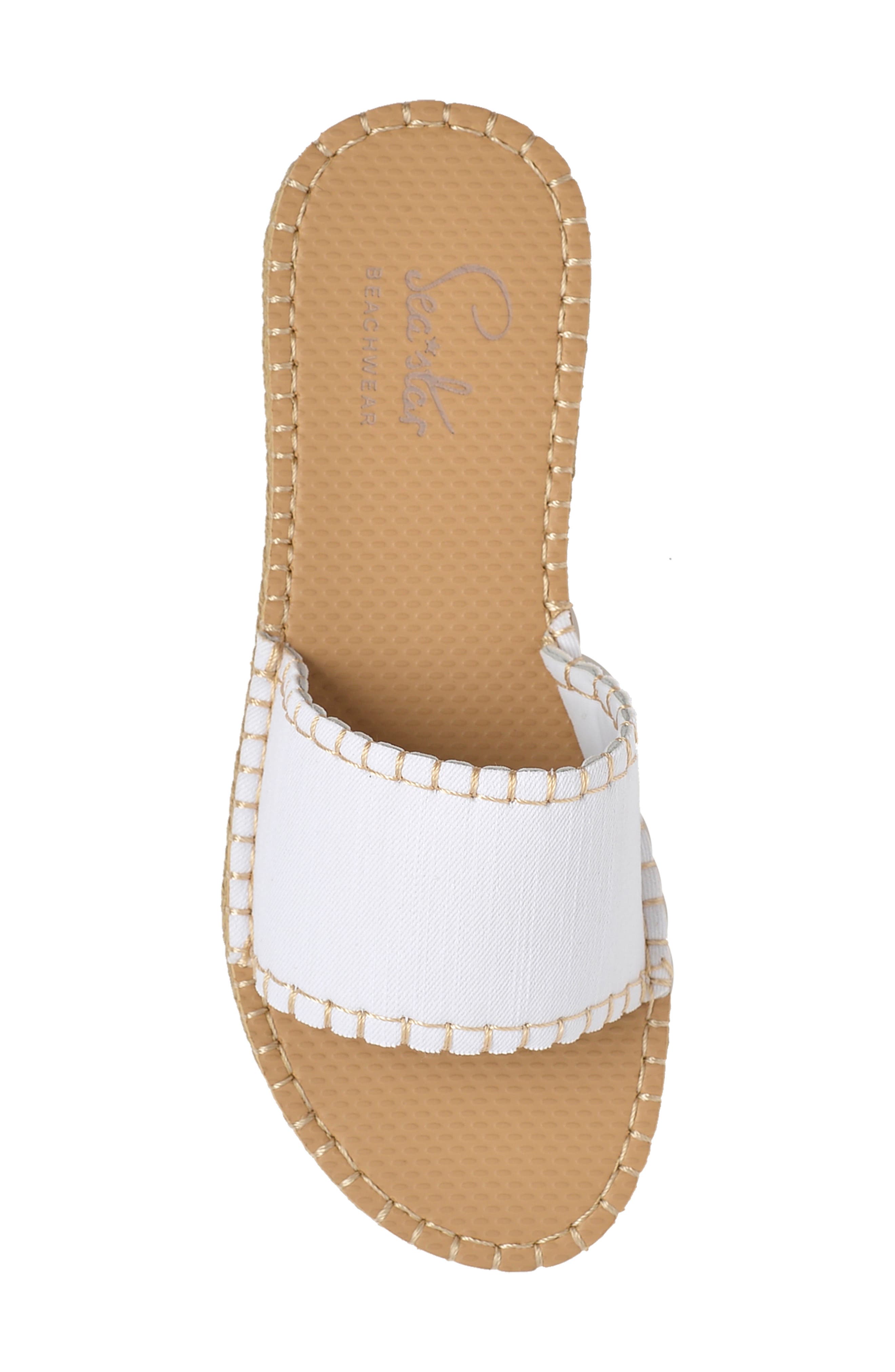 Cabana Slide Water Shoe, Alternate, color, WHITE DENIM NEOPRENE