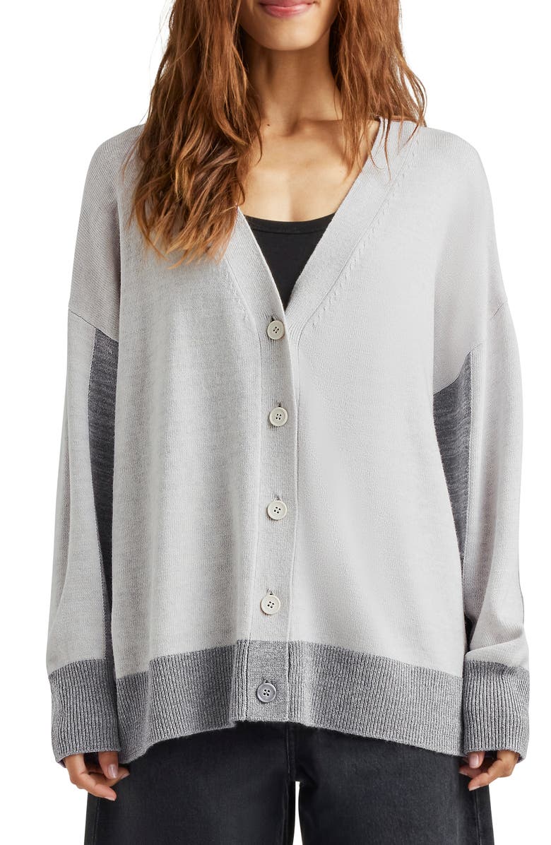 Splendid Kristen Contrast Detail Cardigan, Alternate, color, 