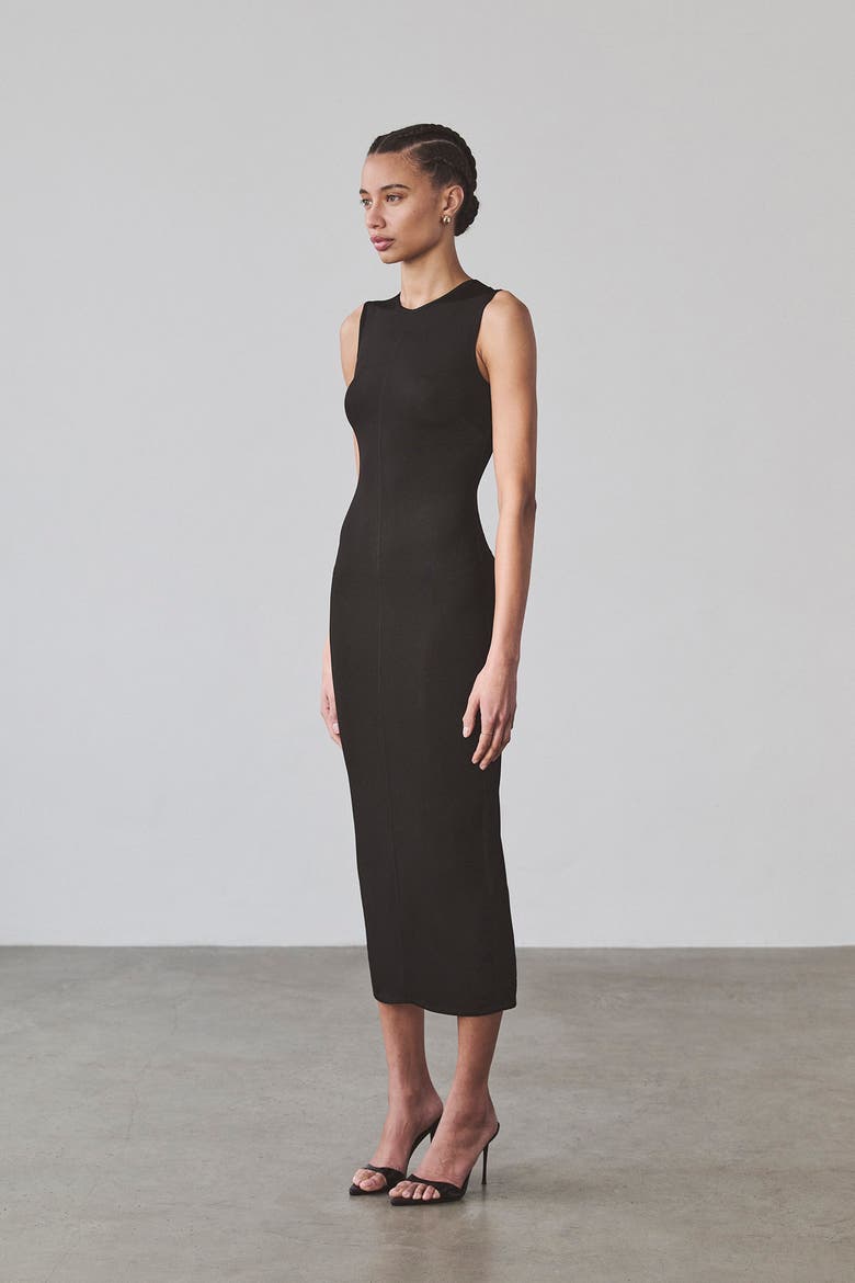 Jessica Midi Dress, Alternate, color, Black