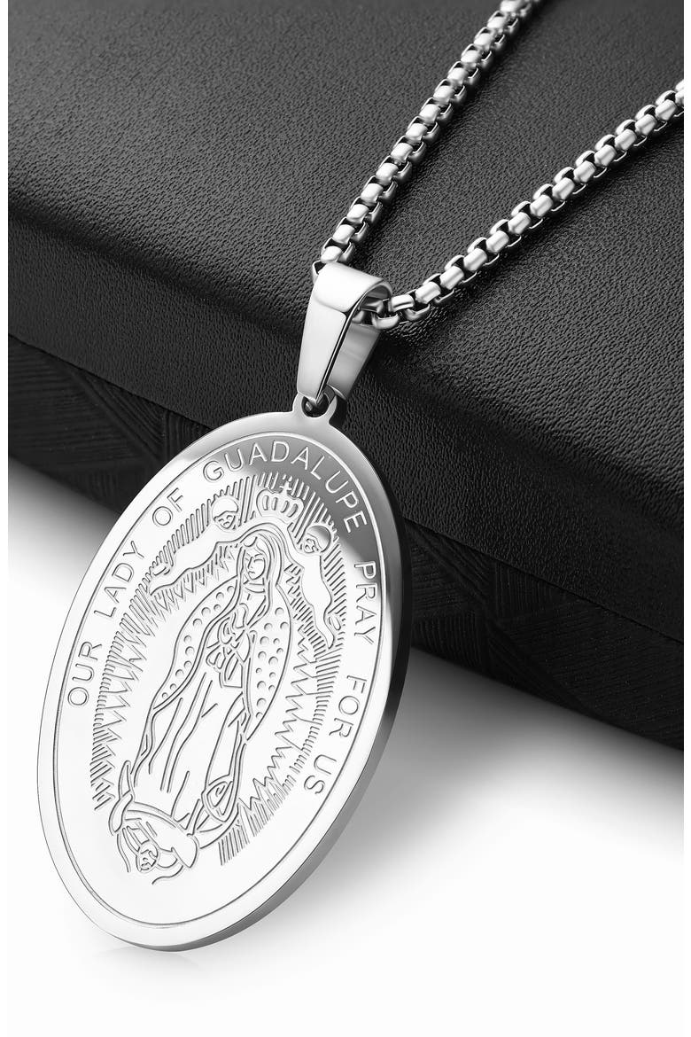 Guadalupe Pendant Necklace, Alternate, color, SILVER