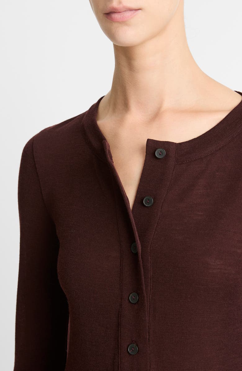 Vince Merino Wool Henley, Alternate, color, Cherry Night