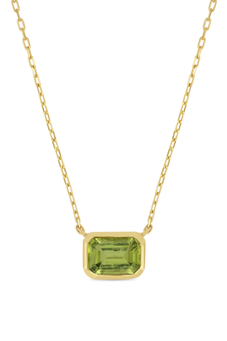 14k Gold Peridot Pendant Necklace, Main, color, 14KY