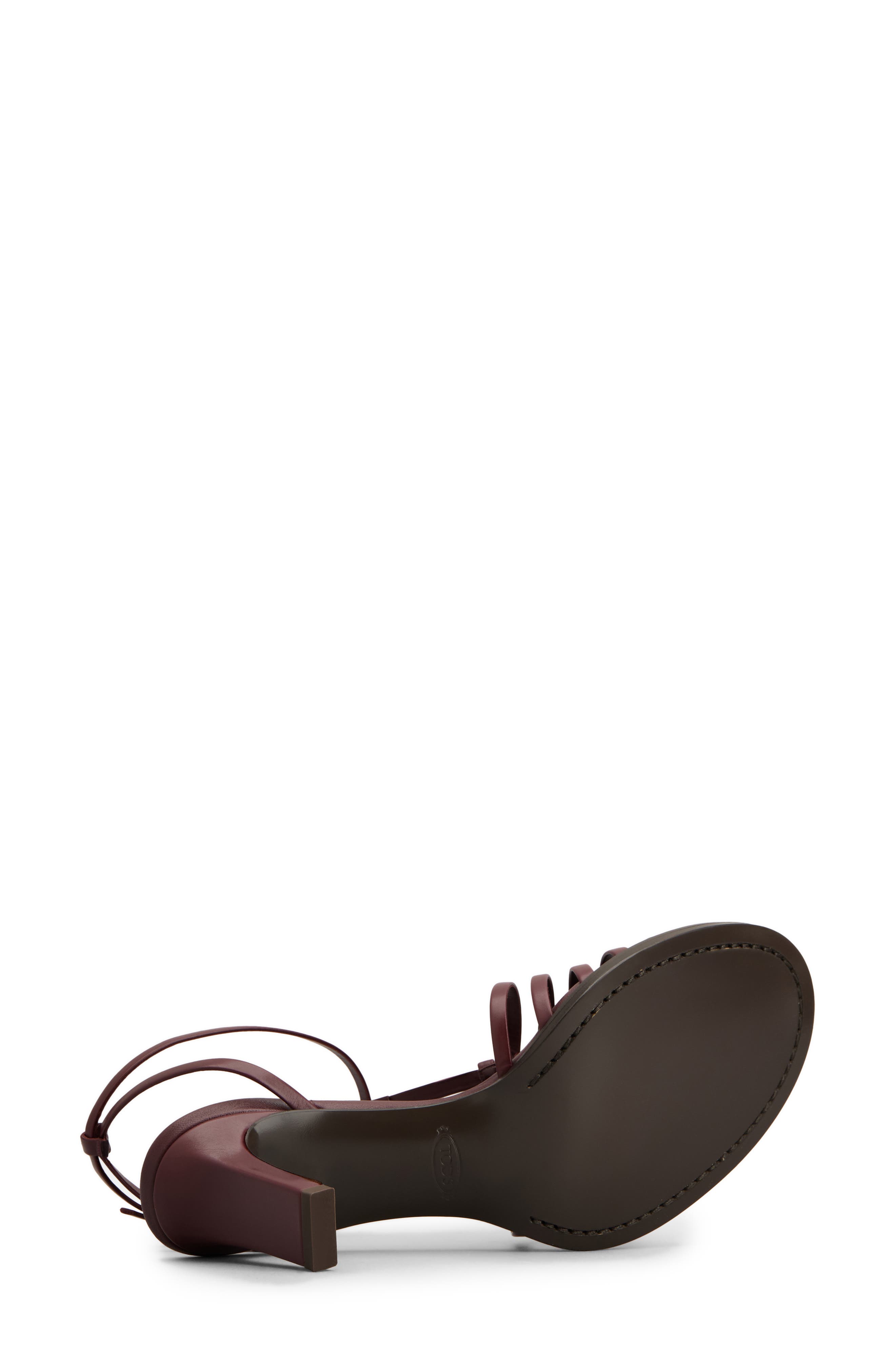Tod's T-Strap Cage Sandal, Alternate, color, Cabernet Red