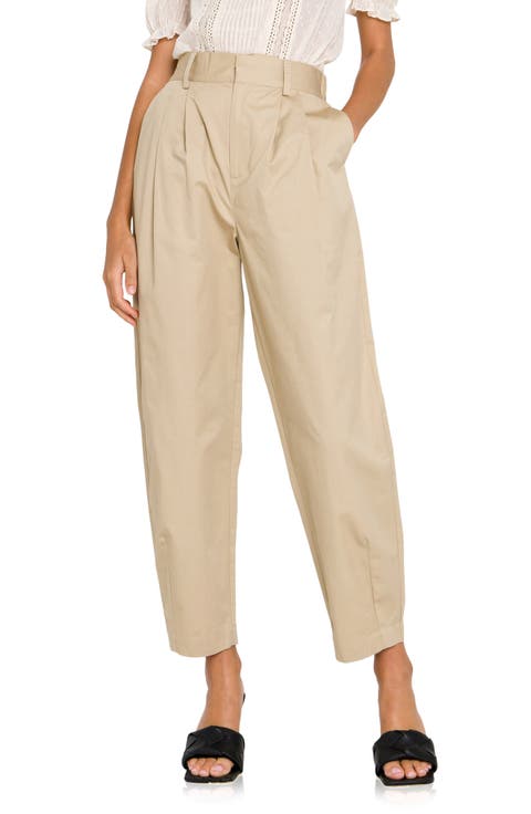 High Waist Pleated Trousers