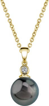 The Pearl Source Tahitian South Sea Pearl & Diamond Michelle Pendant