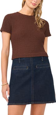 Vince Camuto Textured Crewneck T-Shirt