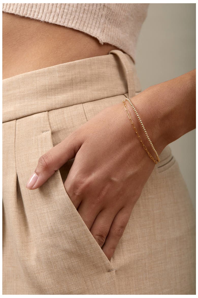 Leni Bead Bracelet, Alternate, color, GOLD