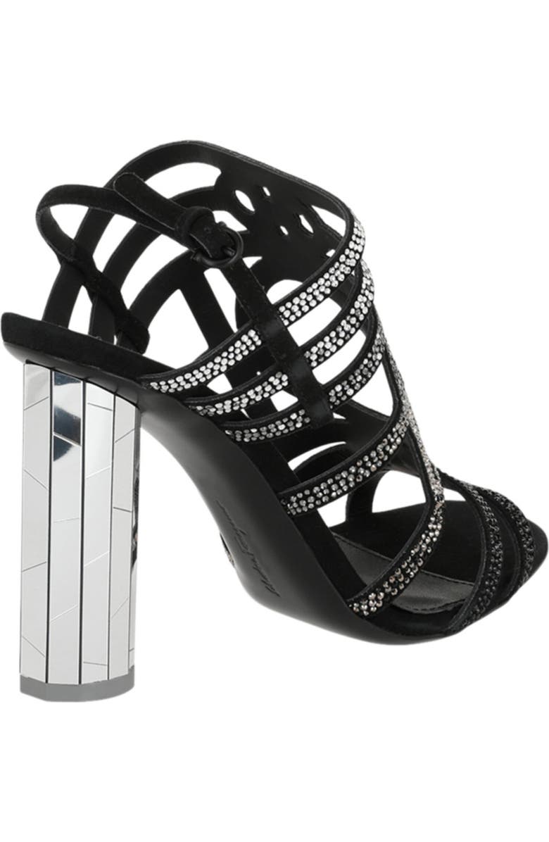 FERRAGAMO Florenza Cage Sandal, Alternate, color, Black