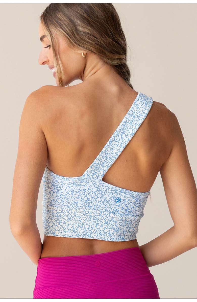 Nani One Shoulder Crop Swim Top, Alternate, color, Kailani