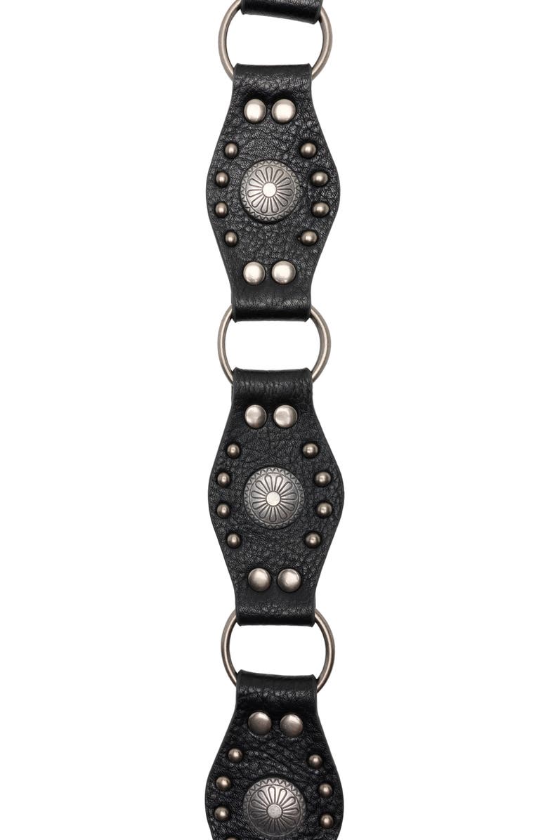 Vince Camuto Hip Slung Concho Belt, Alternate, color, Black