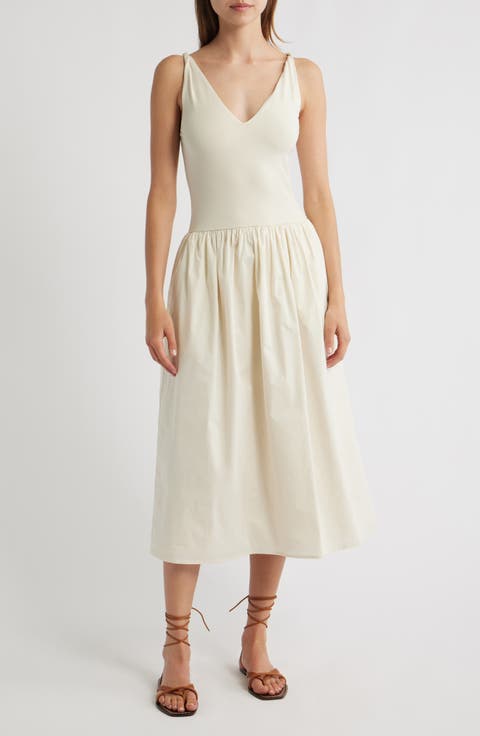 Franca Twist Strap Sleeveless Midi Dress