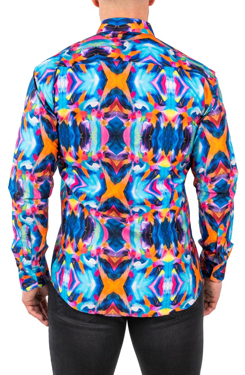 Maceoo Fibonacci Discomakeup Multi Contemporary Fit Button-Up Shirt, Alternate, color, 