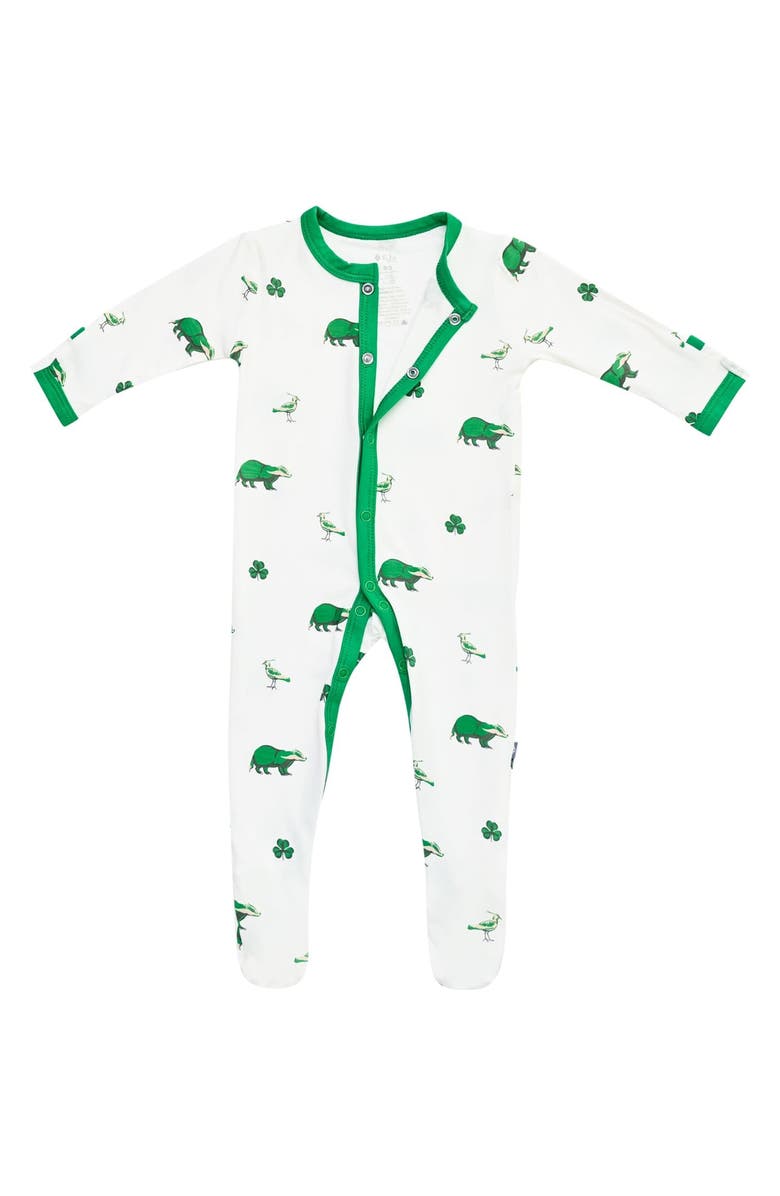 Kyte BABY Irish Snap Footie, Alternate, color, Irish