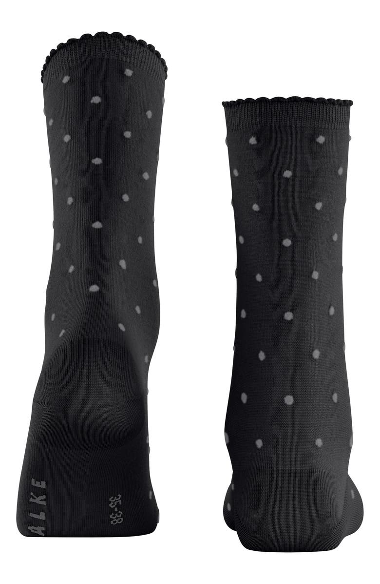 Falke Spike Polka Dot Crew Socks, Alternate, color, Black