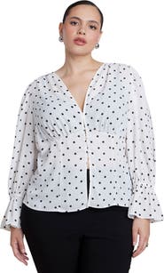 ELOQUII Printed Puff Sleeve Top