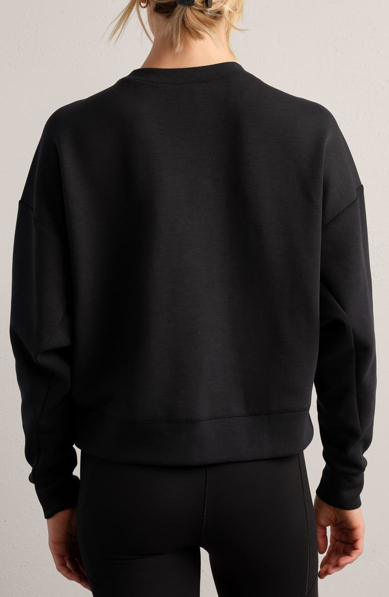 Rhone DreamGlow Crewneck Sweatshirt, Alternate, color, Pure Black Heather