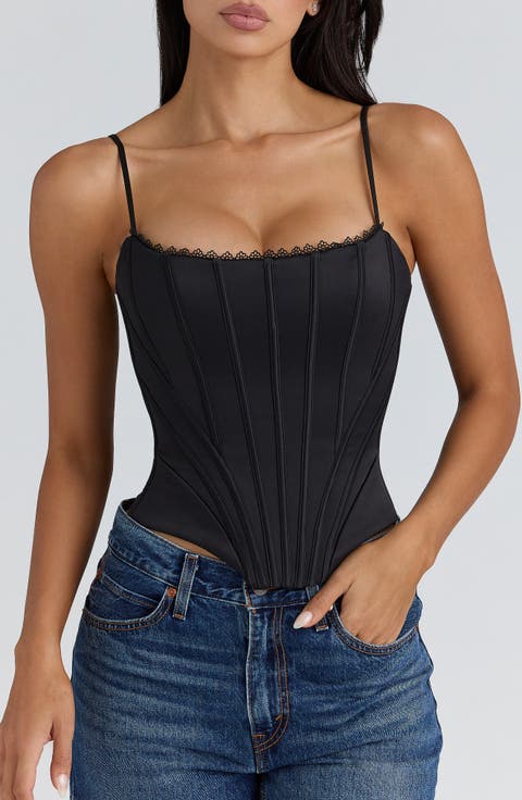 Cadie Satin Corset Top
