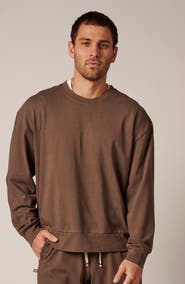 LEISURE LAB Cotton Lounge Crewneck