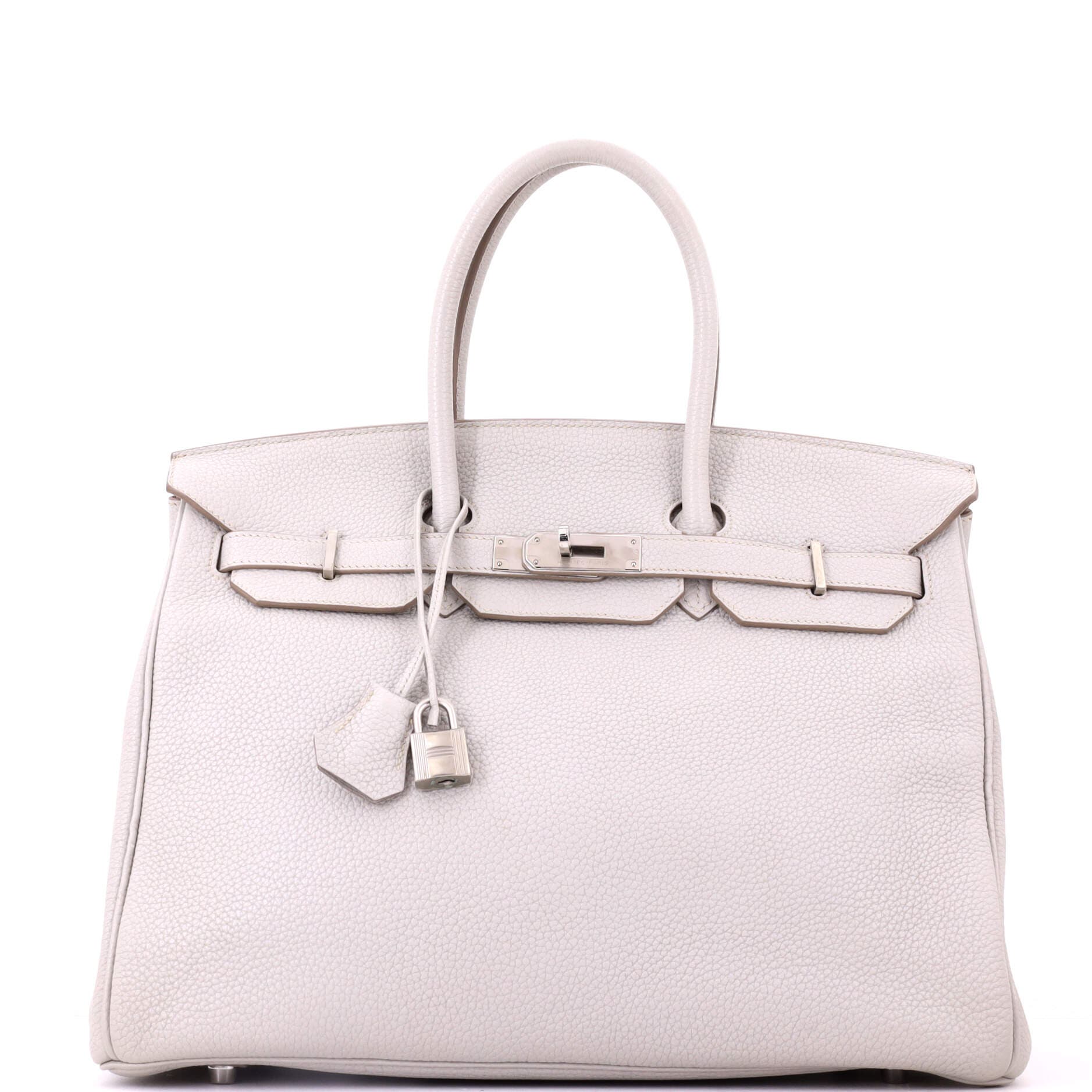 Pre-Owned Hermes Birkin Handbag Grey Togo with Palladium Hardware 35, Main, color, Gris Perle