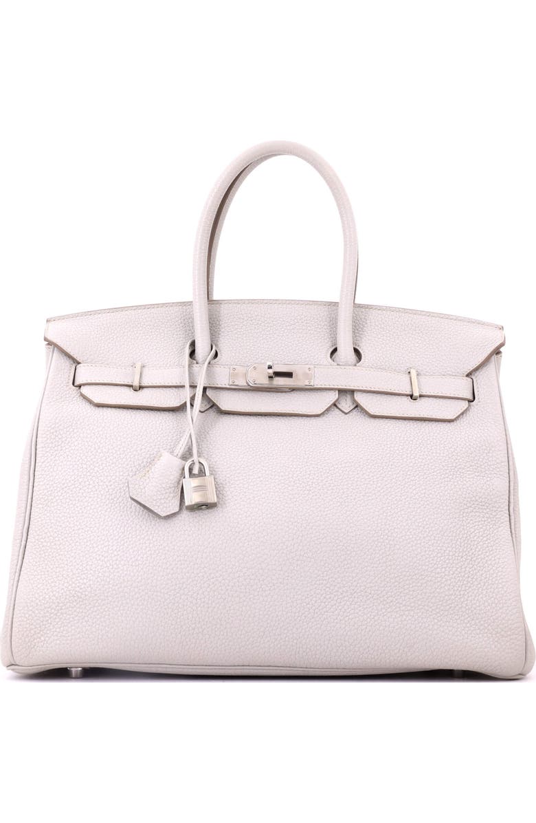 Pre-Owned Hermes Birkin Handbag Grey Togo with Palladium Hardware 35, Main, color, Gris Perle