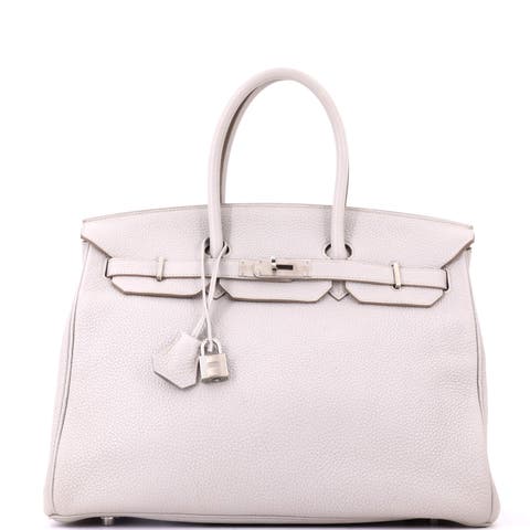 Birkin Handbag Grey Togo with Palladium Hardware 35