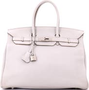 Pre-Owned Hermes Birkin Handbag Grey Togo with Palladium Hardware 35