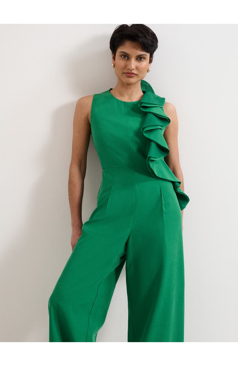 Phase Eight Jillian Wide Leg Jumpsuit, Alternate, color, Green