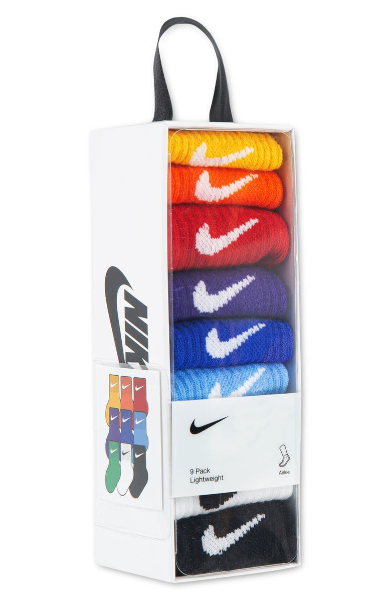 Nike 9-Pack Lightweight Ankle Socks, Alternate, color, University Gold
