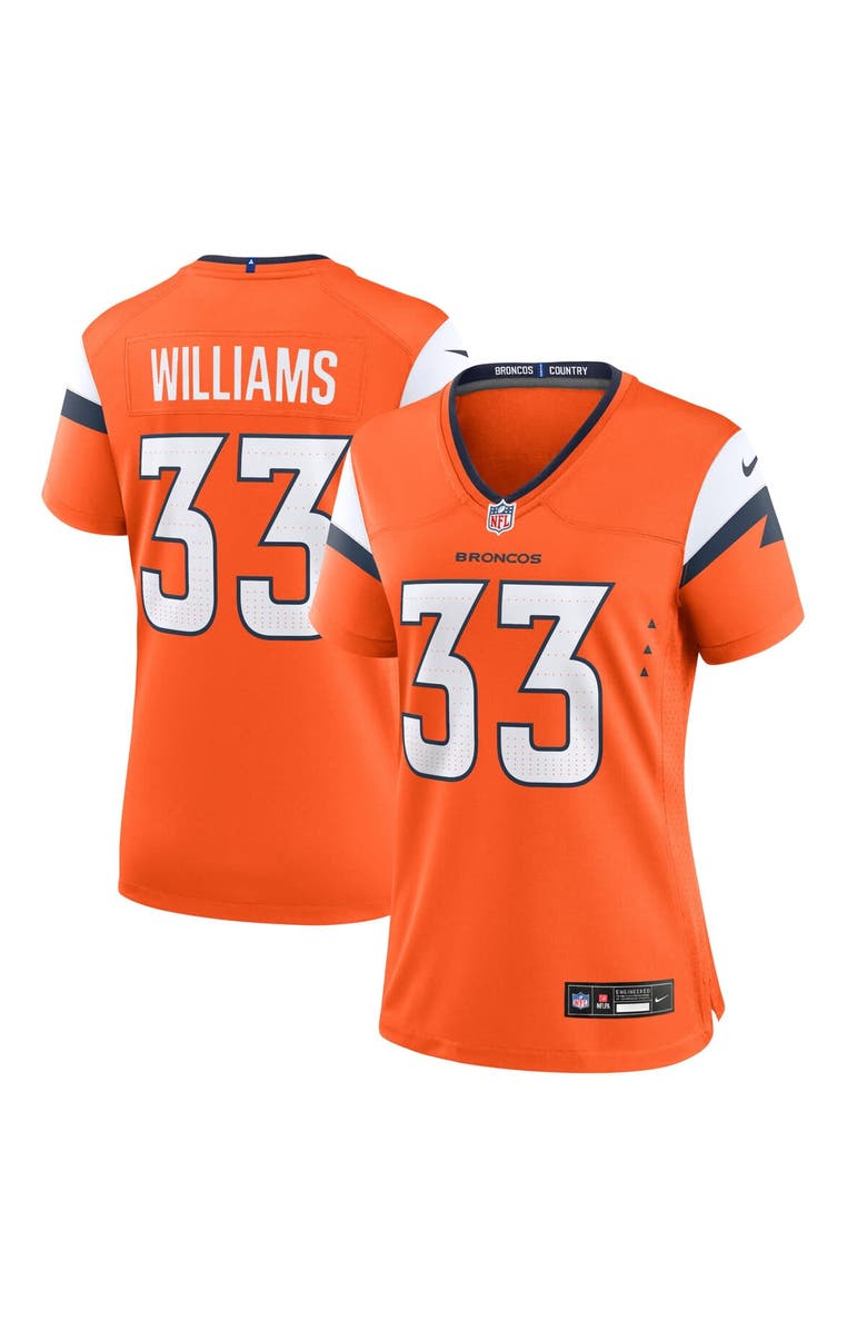 Nike Women's Nike Javonte Williams Orange Denver Broncos Mile High Collection Game Jersey, Alternate, color, Orange