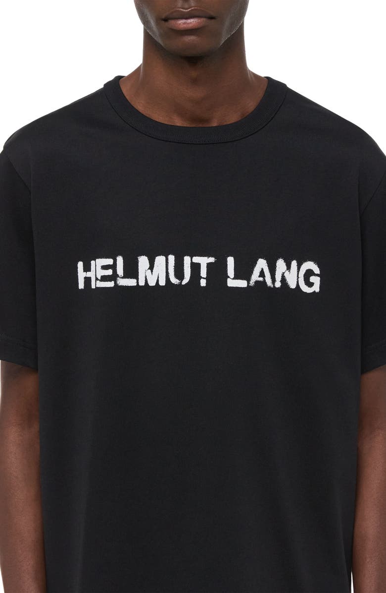 Helmut Lang Heavyweight Stencil Logo Graphic T-Shirt, Alternate, color, Black