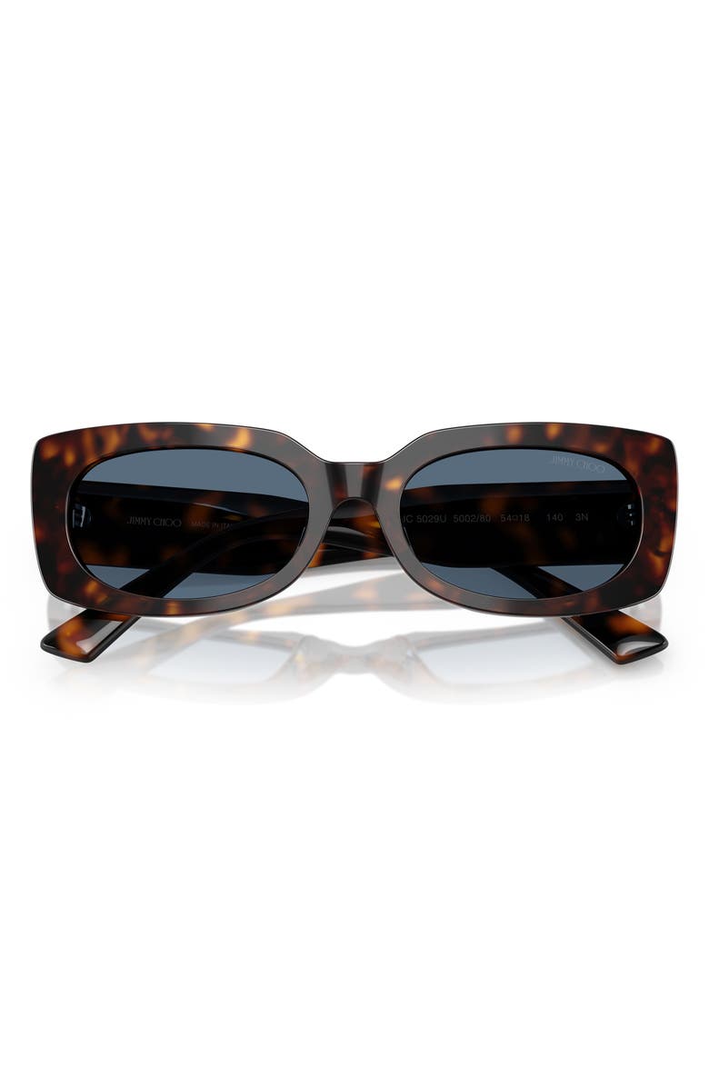 Jimmy Choo 54mm Polarized Pillow Sunglasses, Alternate, color, Blue Havana