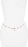 VIDAKUSH Imitation Pearl & Crystal Charm Belly Chain