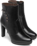 NeroGiardini Leather Platform Studded Bootie