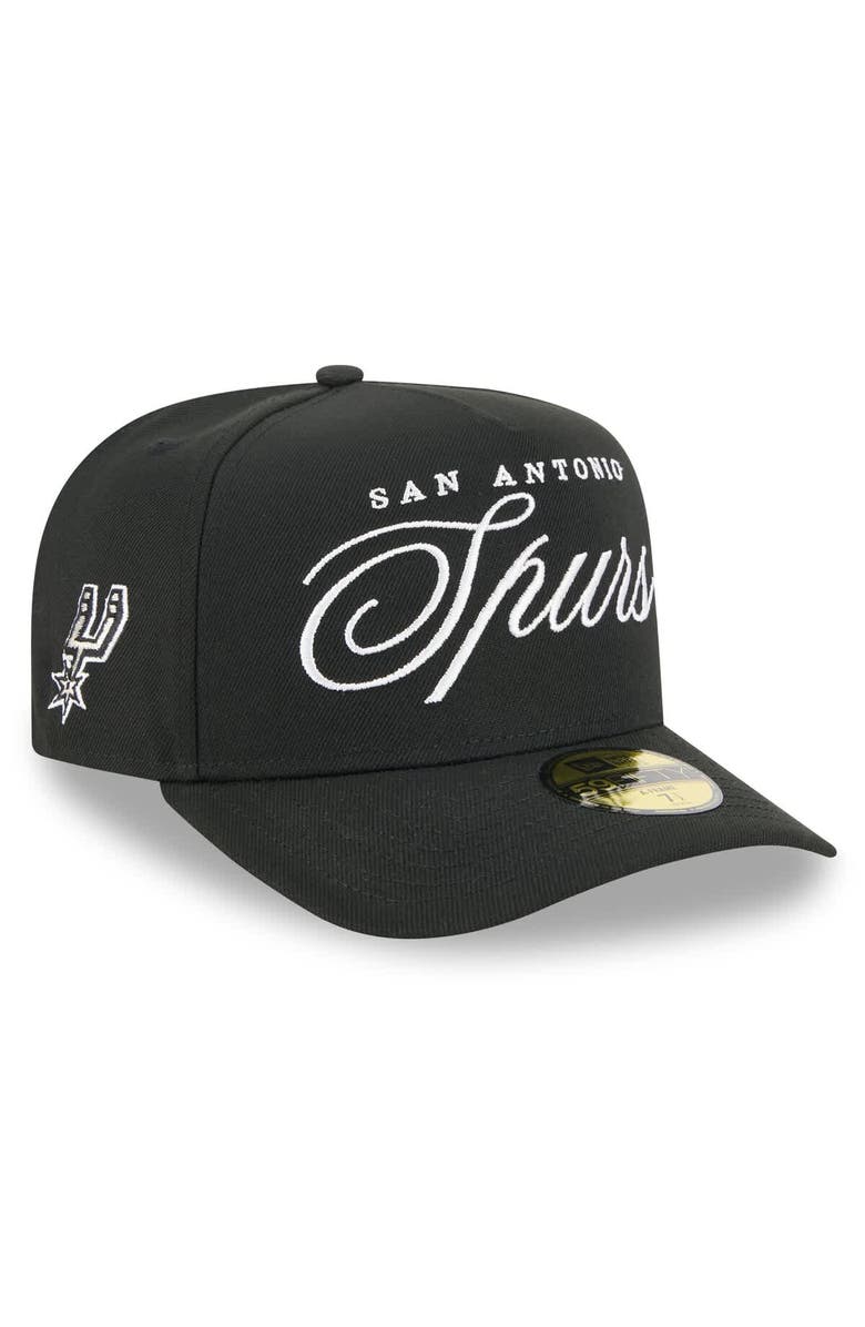 New Era Men's New Era Black San Antonio Spurs 2025 NBA Draft A-Frame 59FIFTY Fitted Hat, Main, color, Black