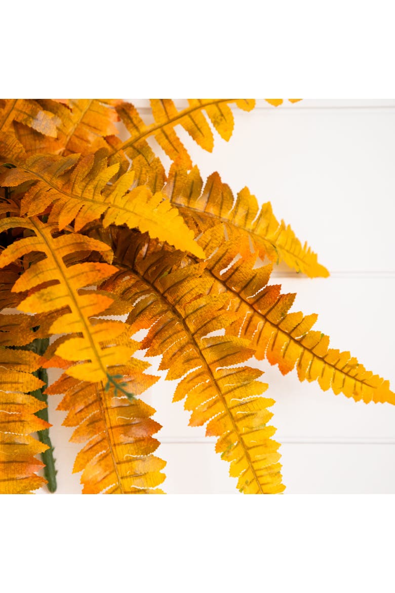19-in Autumn Artificial Fall Boston Fern - Set of 6, Alternate, color, Orange