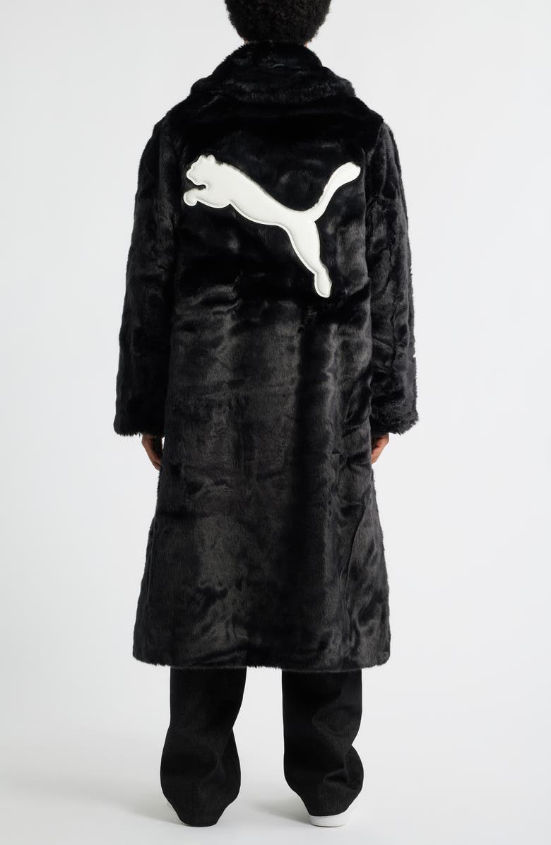 PUMA x A$AP Rocky Flacko Faux Fur Coat, Alternate, color, Puma Black