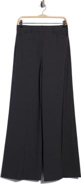 Theory Terena High Waist Wide Leg Wool Blend Pants