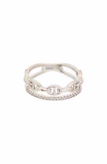 Cubic Zirconia Mariner Link Band Ring