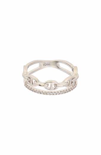 Cubic Zirconia Mariner Link Band Ring