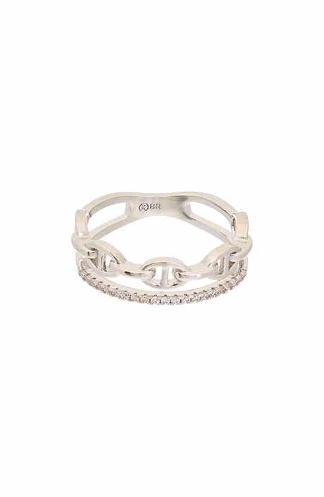 Juvell Cubic Zirconia Mariner Link Band Ring