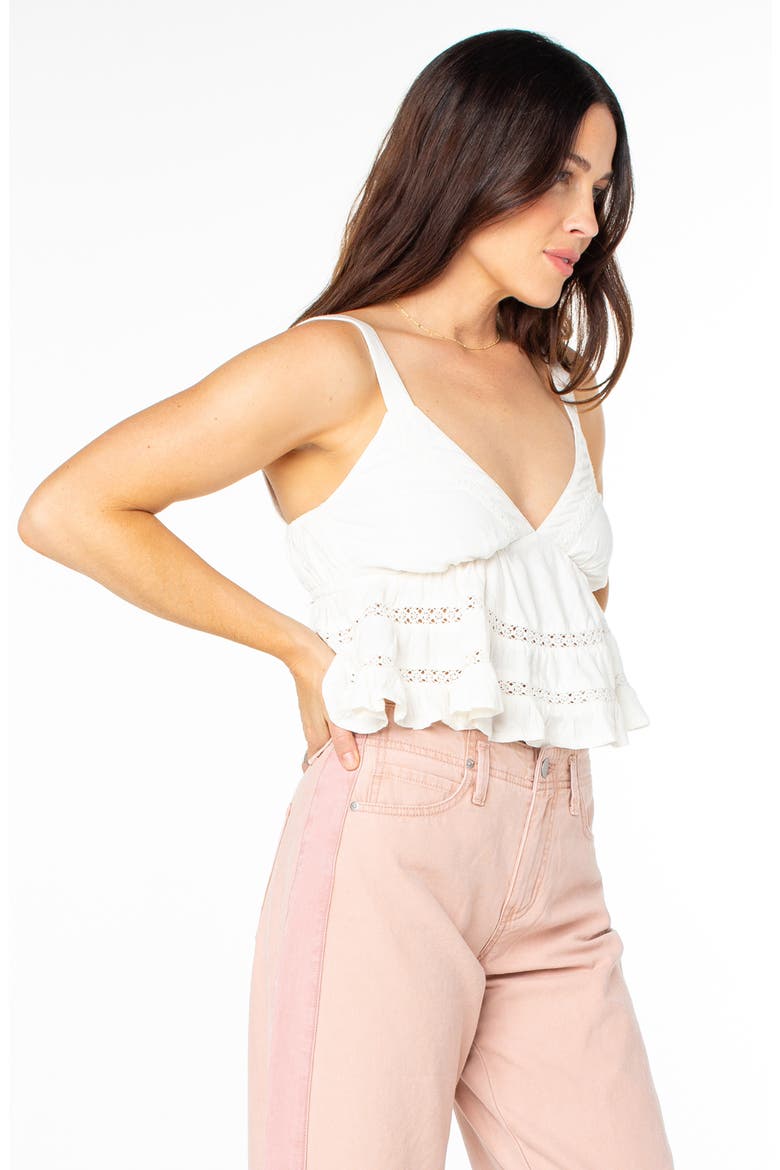 Layla Tiered Camisole, Alternate, color, SNOW WHITE SOLID