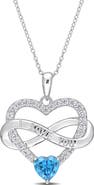 Julianna B. Color Zirconia Infinity Heart Necklace